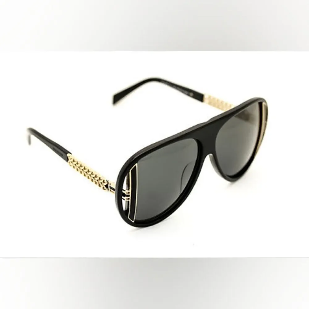 Authentic Balmain BL2061 01 Vintage Sunglasses BLK/GLD